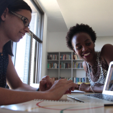 J-PAL Africa staff view an online course in the MicroMasters in Data, Economics, and Development Policy.