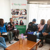 Moitshepi Matsheng, Young 1ove Co-founder and Country Coordinator, introduces the team to the MicroMasters.